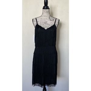 Vassarette Black All over Fringe Size 38A